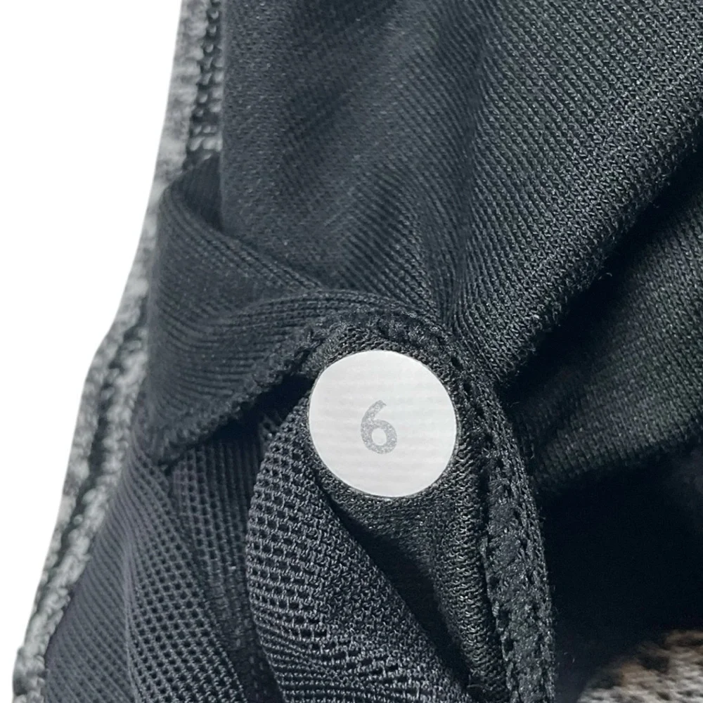 Lululemon‎ Power Y Tank Luon Spray Jacquard White Black Size 6